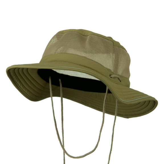 Big Size Talson UV Mesh Bucket Hat - Khaki XL-2XL