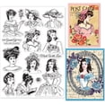 thumbnail image 1 of Big Size Vintage Lady Portrait Clear Stamps for DIY Scrapbooking Rose Silicone Clear Stamp Seals, 1 of 8