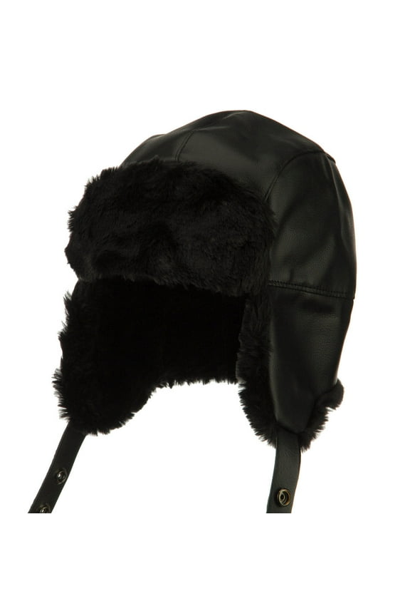 Big Size Vinyl Trooper Hat - Black XL-2XL