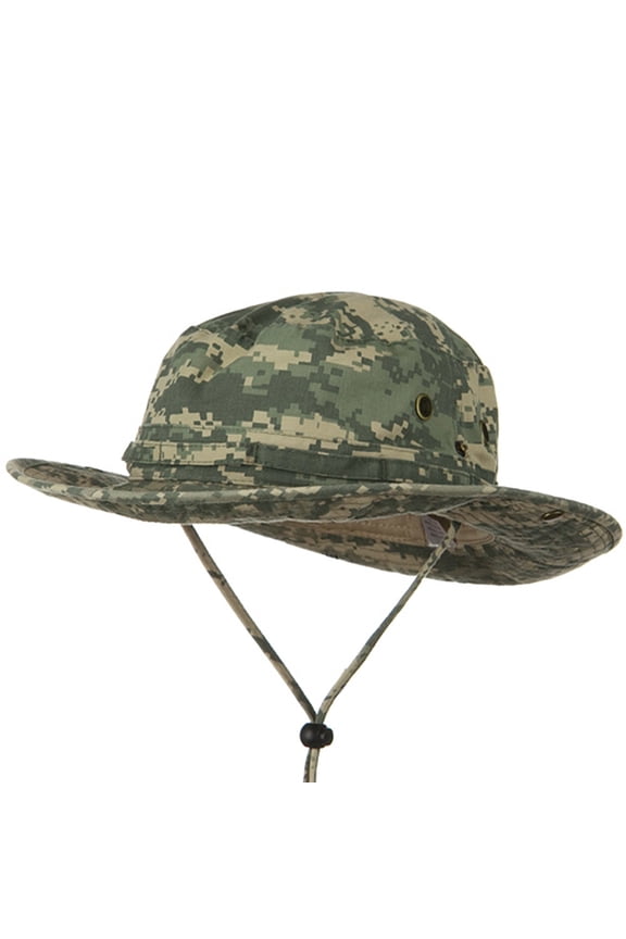 Big Size Washed Camo Hunting Hats - Digital 2XL-3XL