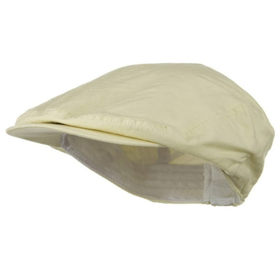 Big Size Washed Canvas Ivy Cap - Beige 2XL-3XL