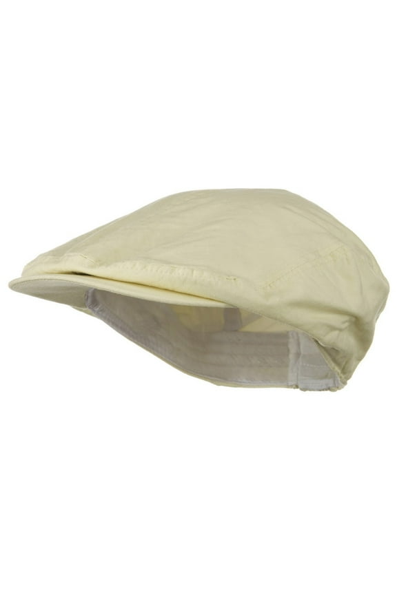 Big Size Washed Canvas Ivy Cap - Beige XL-2XL