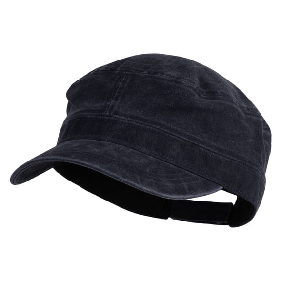 Big Size Washed Pigment Dyed Army Cap - Navy XL-2XL