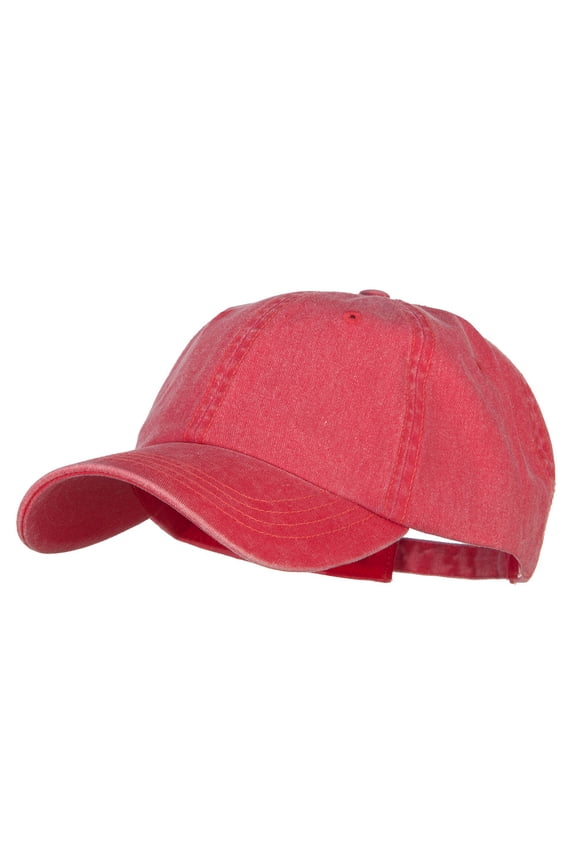 Big Size Washed Pigment Dyed Cap - Red XL-3XL