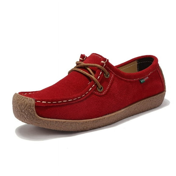 Big Size Women's Casual Loafers Leather Shoes Lightweight Casual Walking Shoes Female Moccasins Classic Penny Loafer Flats Boat Shoes