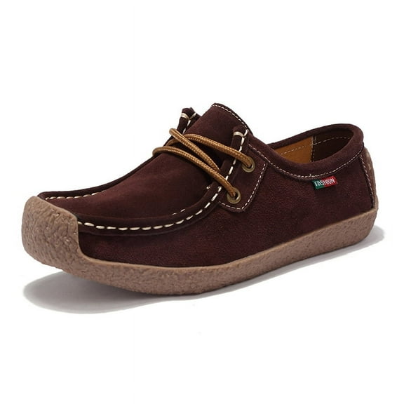 Big Size Women's Casual Loafers Leather Shoes Lightweight Casual Walking Shoes Female Moccasins Classic Penny Loafer Flats Boat Shoes