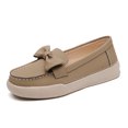 thumbnail image 1 of Big Size Women's Casual Loafers Slip On Leather Shoes Lightweight Casual Walking Shoes Female Moccasins Classic Penny Loafer Flats Boat Shoes, 1 of 9