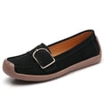 thumbnail image 1 of Big Size Women's Casual Loafers Slip On Leather Shoes Lightweight Walking Shoes Moccasins Classic Penny Loafer Flats Boat Shoes, 1 of 7