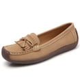 thumbnail image 1 of Big Size Women's Casual Loafers Slip On Leather Shoes Lightweight Walking Shoes Moccasins Classic Penny Loafer Flats Boat Shoes, 1 of 7