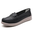 thumbnail image 1 of Big Size Women's Casual Loafers Slip On Leather Shoes Lightweight Walking Shoes Moccasins Classic Penny Loafer Flats Boat Shoes, 1 of 10