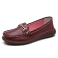 thumbnail image 1 of Big Size Women's Casual Loafers Slip On Leather Shoes Lightweight Walking Shoes Moccasins Classic Penny Loafer Flats Boat Shoes, 1 of 8