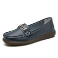 thumbnail image 1 of Big Size Women's Casual Loafers Slip On Leather Shoes Lightweight Walking Shoes Moccasins Classic Penny Loafer Flats Boat Shoes, 1 of 8