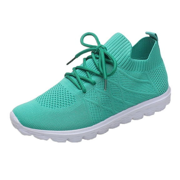 Big Size Women's Lightweight Walking Sneakers Casual Lace Up Flats Tennis Athletic Running Fashion Sport Shoes for Girls