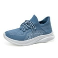 thumbnail image 1 of Big Size Women's Lightweight Walking Sneakers Casual Lace Up Flats Tennis Athletic Running Fashion Sport Shoes for Girls, 1 of 14