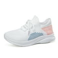 thumbnail image 1 of Big Size Women's Lightweight Walking Sneakers Casual Lace Up Flats Tennis Athletic Running Fashion Sport Shoes for Girls, 1 of 13