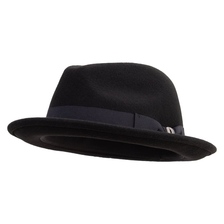 Big Size Wool Felt Upbrim Panama Hat - Black 2XL-3XL  display picture 2