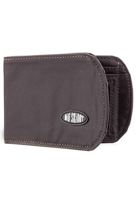 Men's Curve Bi-Fold Slim Wallet, Holds Up to 20 Cards, Brown - NEW