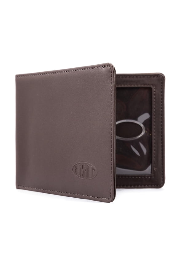 Men's Super Stretch Skinny Leather Bi-Fold Slim Wallet, Holds Up to 30 Cards, Brown (SKNYLSSBR) Y101