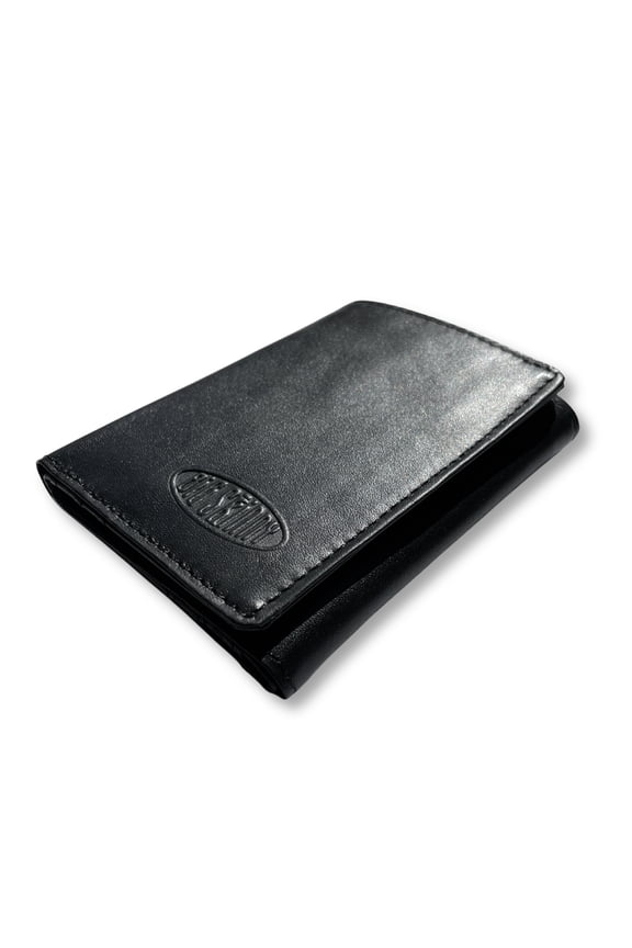 RFID Blocking Leather Trifold Wallet, Black