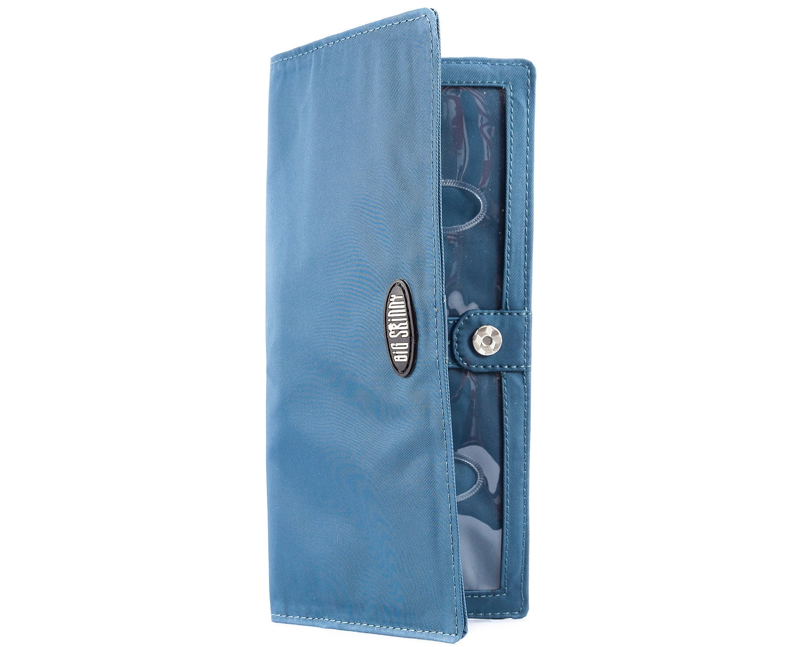 Big Skinny Thin Executive Checkbook Bifold Wallet with Zippered Pocket ...