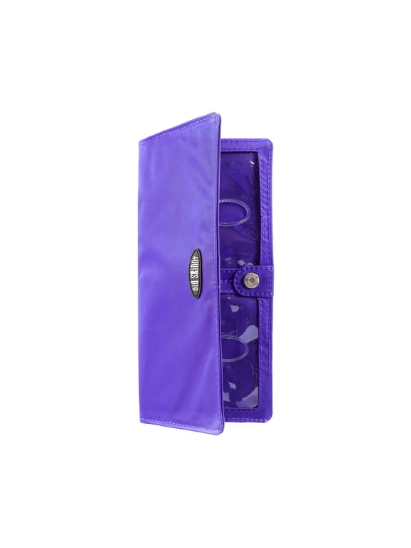 Thin Executive Checkbook Bifold Wallet with Zippered Pocket