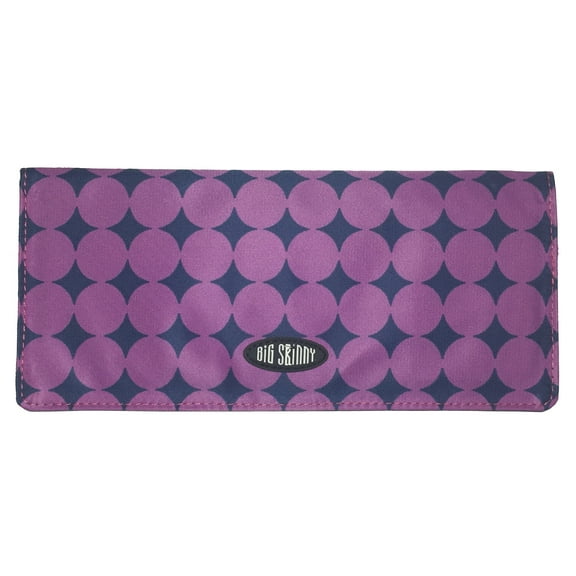 Big Skinny Thin Executive Checkbook Bifold Wallet with Zippered Pocket