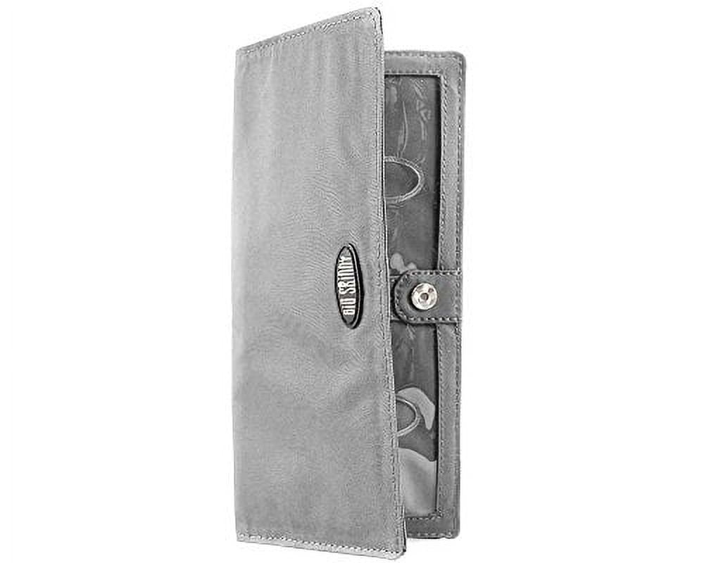 Big Skinny Women's Executive BiFold Checkbook Slim Wallet, Holds Up to