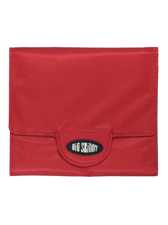 Women's Nylon Microfiber Trixie Trifold Women's Wallet, holds up to 30 cards (Lipstick Red)