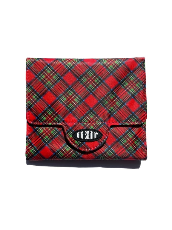 Women's Nylon Microfiber Trixie Trifold Women's Wallet, holds up to 30 cards (Sangria Red)