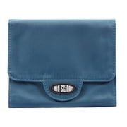 Big Skinny Women's Nylon Microfiber Trixie Trifold Women's Wallet, holds up to 30 cards Teal