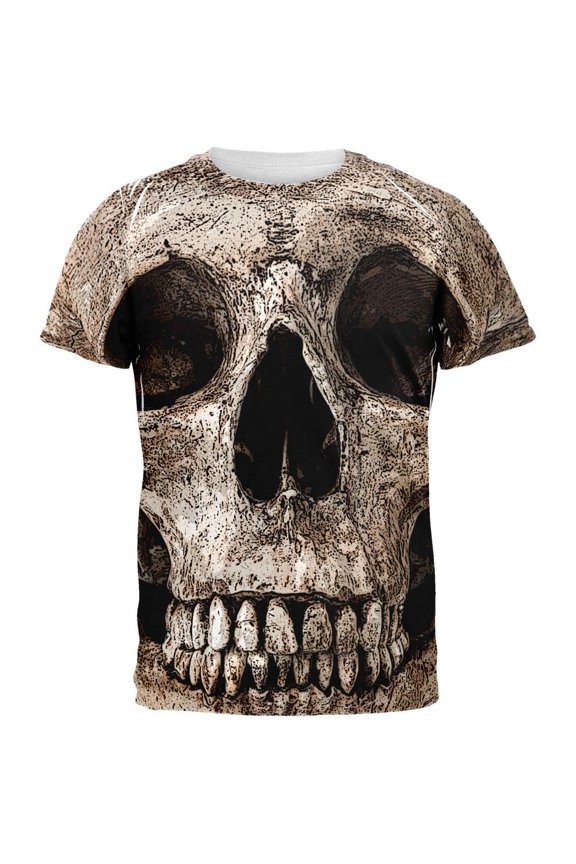 Big Skull All Over Adult T-Shirt - Large