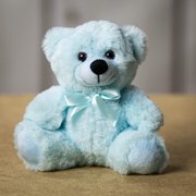 Plush Gear 6" Big Sky Blue Colorama Bear   Soft Stuffed Animal Toy, Cute Plush Gift for Kids & Collectors