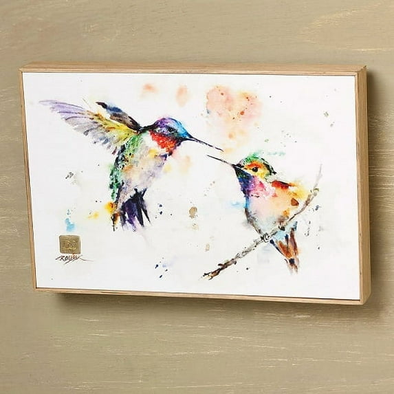 Big Sky Carvers The Lovebirds Hummingbirds Canvas Wall Art Home Decoration