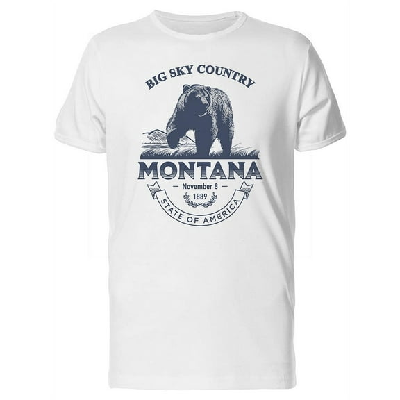 Big Sky Country Montana 1889 T-Shirt Men -Image by Shutterstock, Male Large