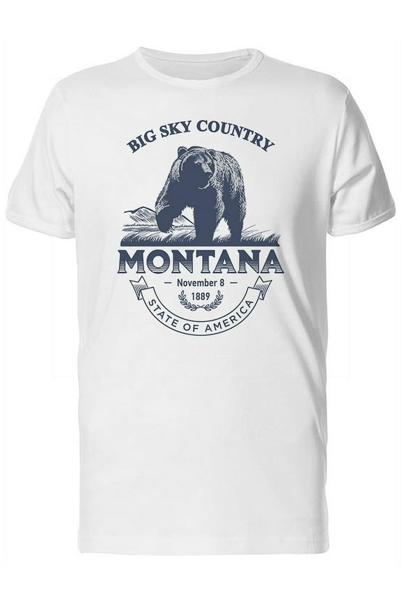 Big Sky Country Montana 1889 T-Shirt Men -Image by Shutterstock, Male Large