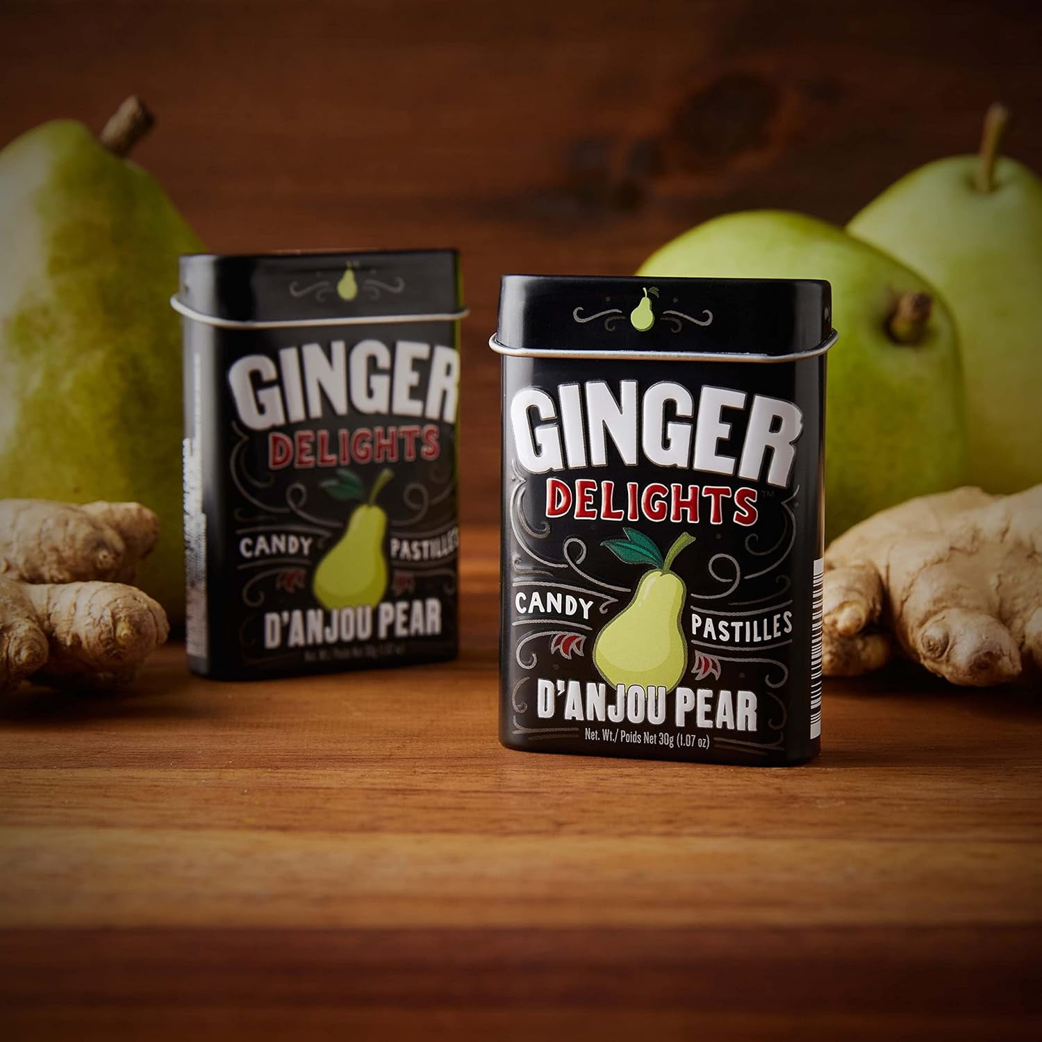 Big Sky Ginger Delights Hard Candy, D'Anjou Pear, 1.07 Ounce Tin 12