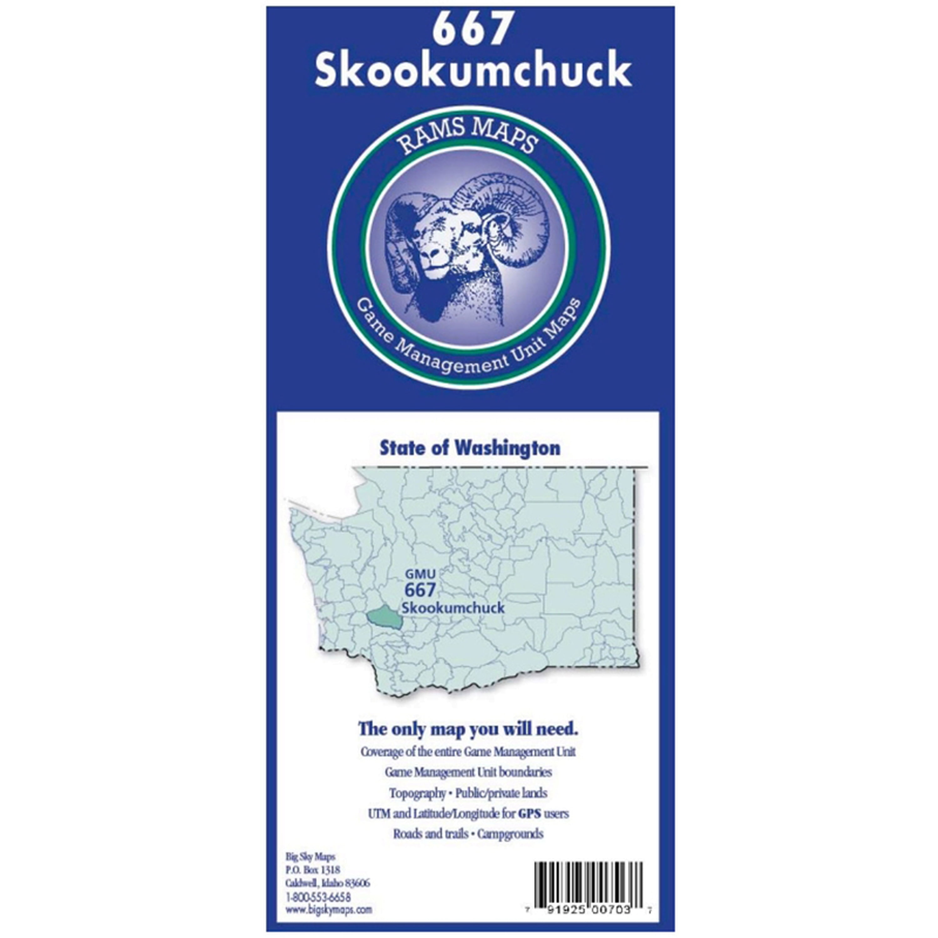 Big Sky Maps Skookumchuck GMU Map
