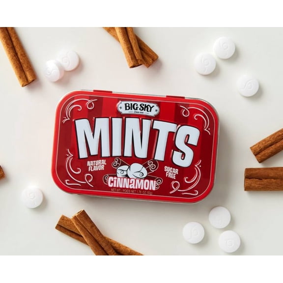 Big Sky Mints Cinnamon Sugarfree Gluten Free Kosher Certified 1.76 oz tin