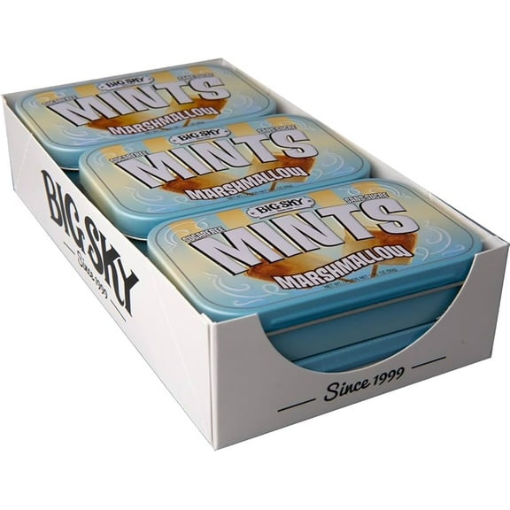 Big Sky Mints Marshmallow Sugar Free 50g, 6 Count