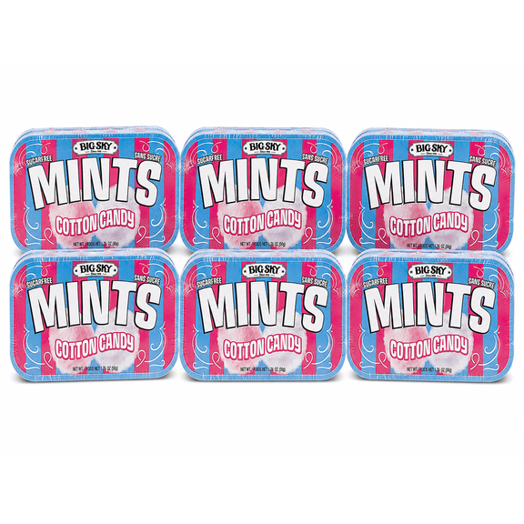 Big Sky Mints Sugar-Free Cotton Candy 6 Pack 1.76 oz