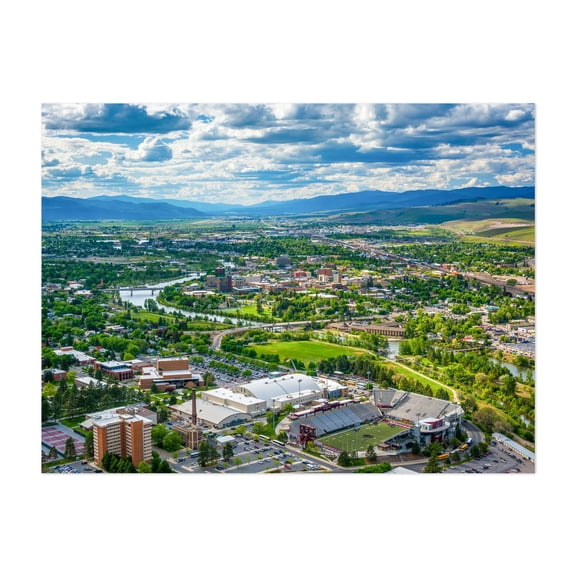 Big Sky - Missoula Montana Photography City Landscape Scenic Skyline Nature Travel Poster Architecture Unframed Wall Art Print 9 x 12 inches