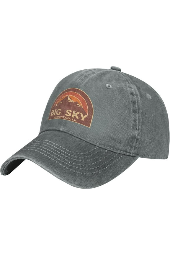 Big Sky Montana Retro Mountain Hat Adjustable Fashion Hat Casual Hat Truck Hat Dad Hat Unisex