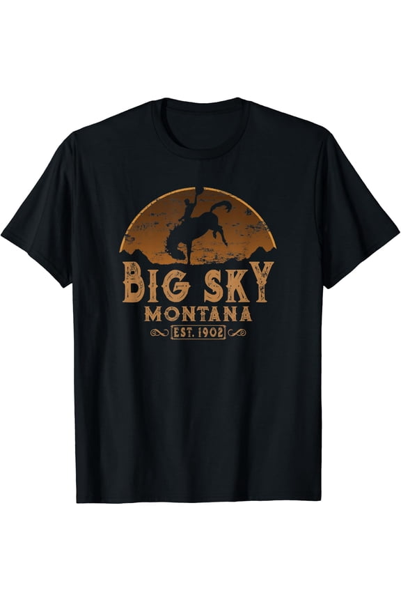 Big Sky Montana Wild West Rodeo Cowboy T-Shirt