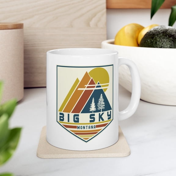 Big Sky Mug, Montana Mug, Big Skouvenir, Big Sky Gift, Mountain Mug, Travel Gift R Mug Big Sky, R Ski Mug, Gift Mug
