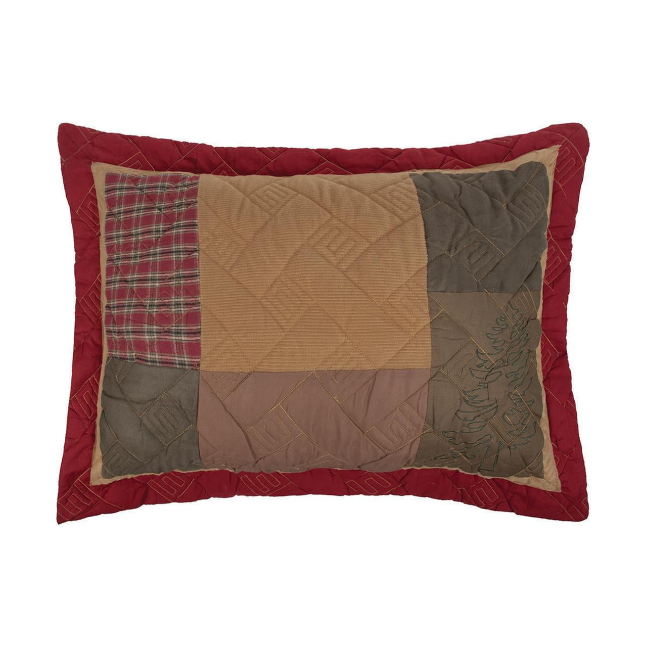 Big Sky Embroidered Cotton Standard Sham in Fall Colors