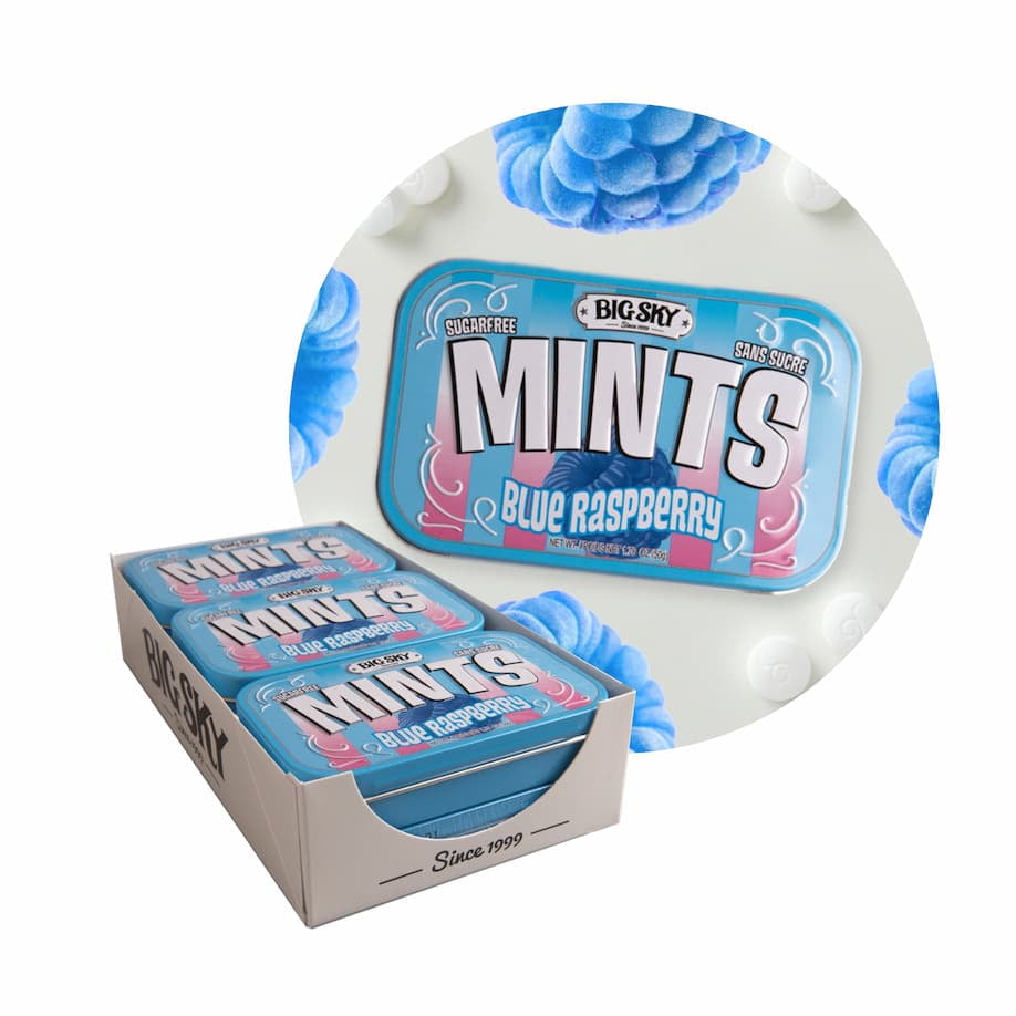 Big Sky Sugar Free Mint Candy, Blue Raspberry, 1.76 Ounce (50g