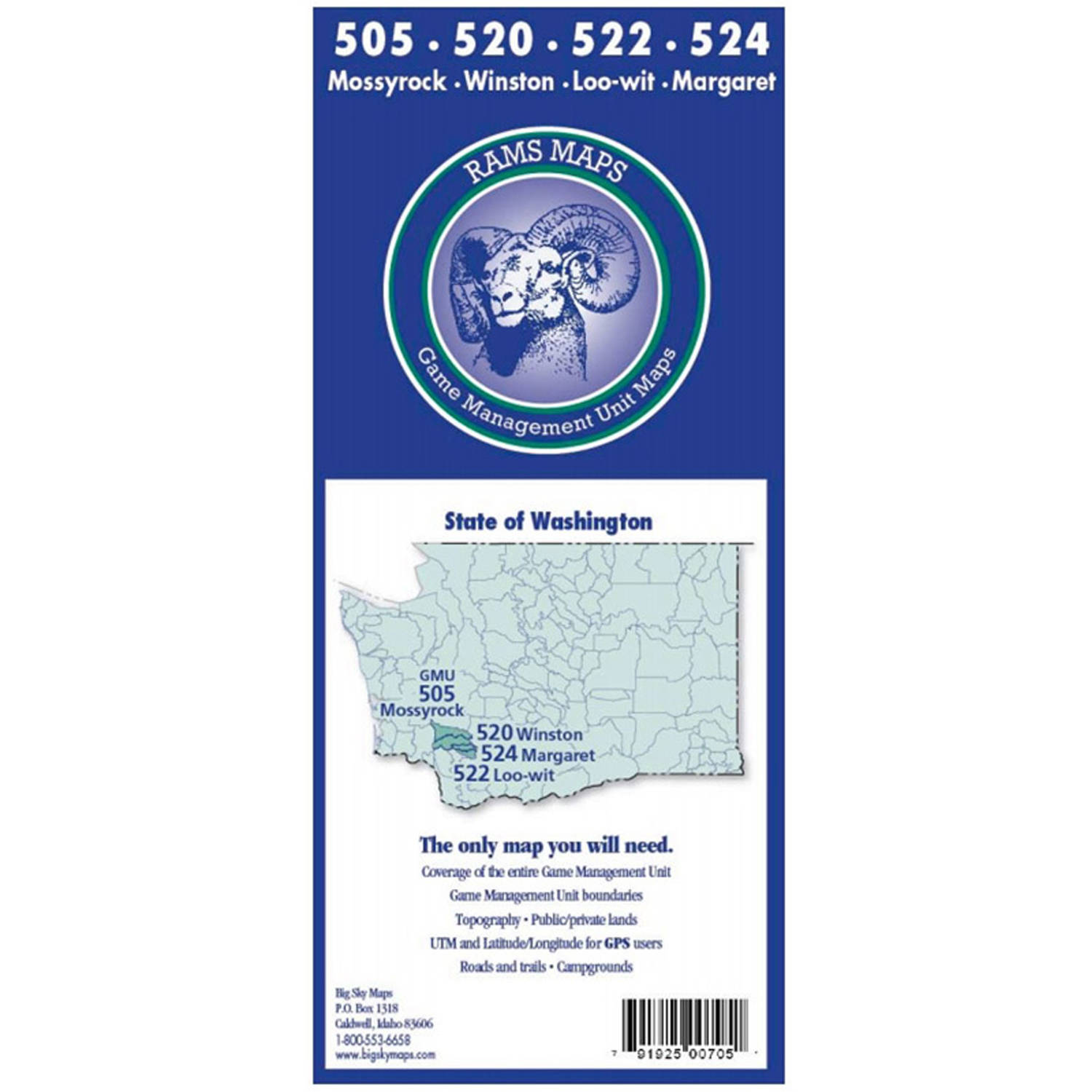 Big Sky Washington RAMS GMU Maps 505/520/522/524