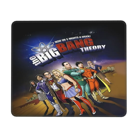 Big Small B-Ang The-0r Mouse Pad Square Stitched Edges Non-Slip Rubber ...