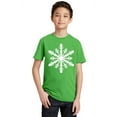 thumbnail image 1 of Big Snowflake Funny Christmas Youth T-shirt, Youth S, Green, 1 of 2