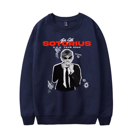 Big Soto Merch Sotorius U.S.A Tour 2024 Crewneck Sweatshirt New Unisex Fashion Long Sleeve